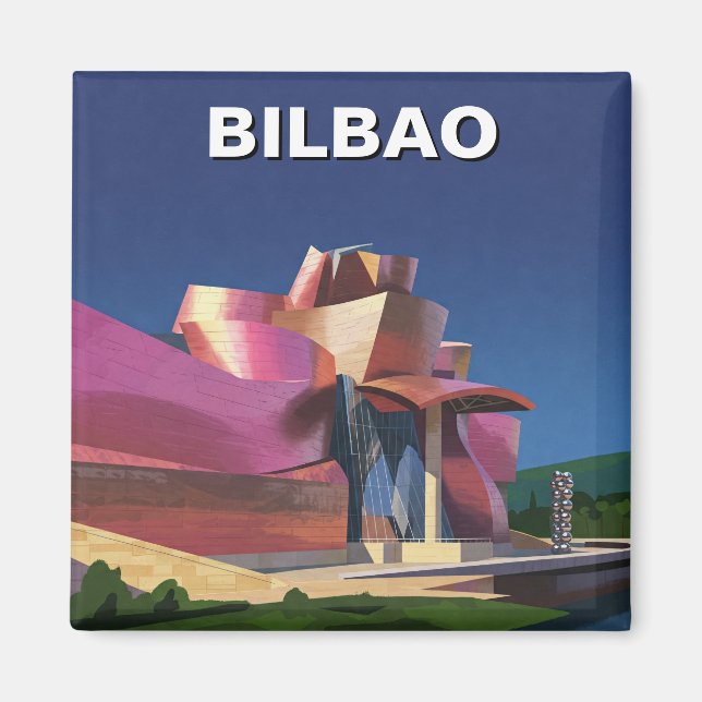 Bilbao Guggenheim Museum Reisen Abstrakt Magnet (Vorne)