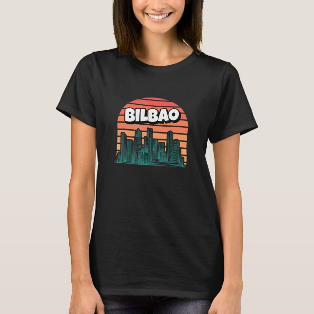 Bilbao Retro Spanien Vintag Spanischer Reisen T-Shirt (Vorderseite)