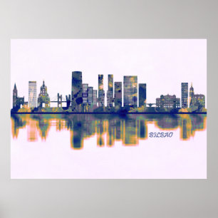 Bilbao Skyline Poster