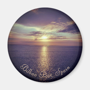 Bilbao Sonnenaufgang über dem Kühlschrank Magnet