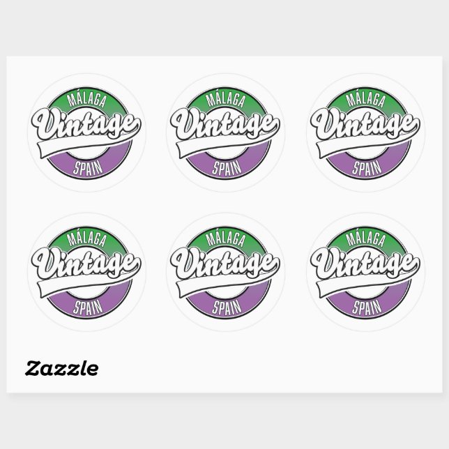 Bilbao spain Vintages Logo Runder Aufkleber (Blatt)