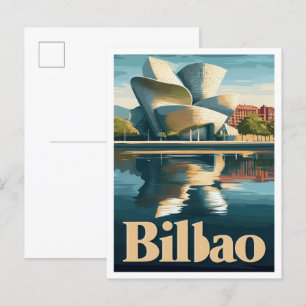Bilbao Spanien Art Vintage Postkarte