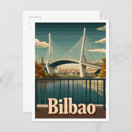 Bilbao Spanien Art Vintage Postkarte