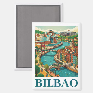 Bilbao Spanien Reise - Farbige Architektur Magnet