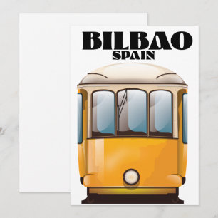 Bilbao Spanien Straßenbahn-Reiseplakat Save The Date