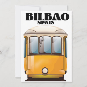 Bilbao Spanien Straßenbahn-Reiseplakat Save The Date