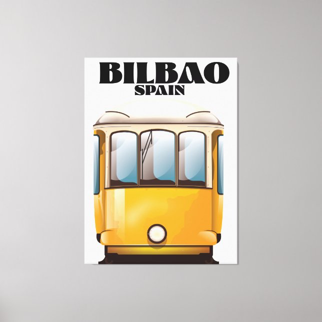 Bilbao Spanien Straßenbahnposter Leinwanddruck (Vorderseite)
