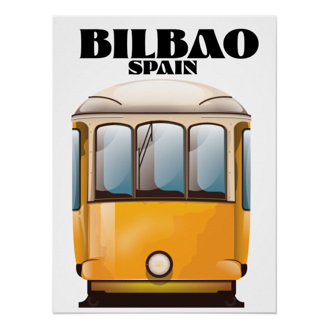 Bilbao Spanien Straßenbahnposter Poster (Vorderseite)