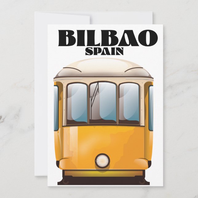 Bilbao Spanien Straßenbahnposter Save The Date (Vorderseite)