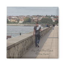 Bilbao Spanien | Touristen wandern um den Hafen