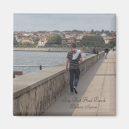 Bilbao Spanien | Touristen wandern um den Hafen Magnet