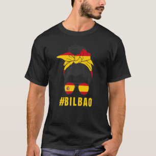 Bilbao Spanische Dame Spanienflagge Premium T-Shirt