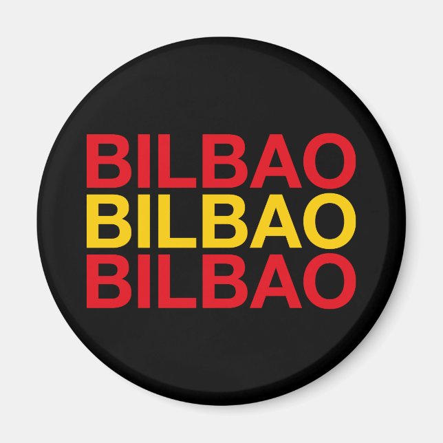 BILBAO - Spanische Flagge Magnet (Vorne)
