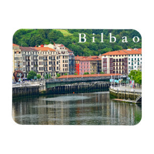 Bilbao. Stadtbild mit Fluss Magnet