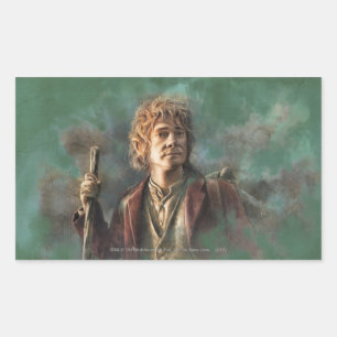 BILBO BAGGINS™-Illustration Rechteckiger Aufkleber