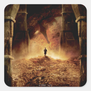 BILBO BAGGINS™ in the Eye of SMAUG™ Quadratischer Aufkleber