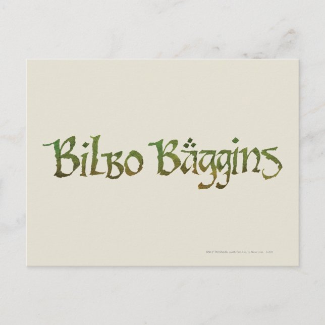 BILBO BAGGINS™ texturiert Postkarte (Vorderseite)