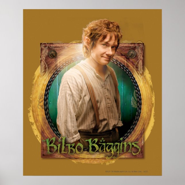 BILBO BAGGINS™ Zeichen mit Namen Poster (Vorne)