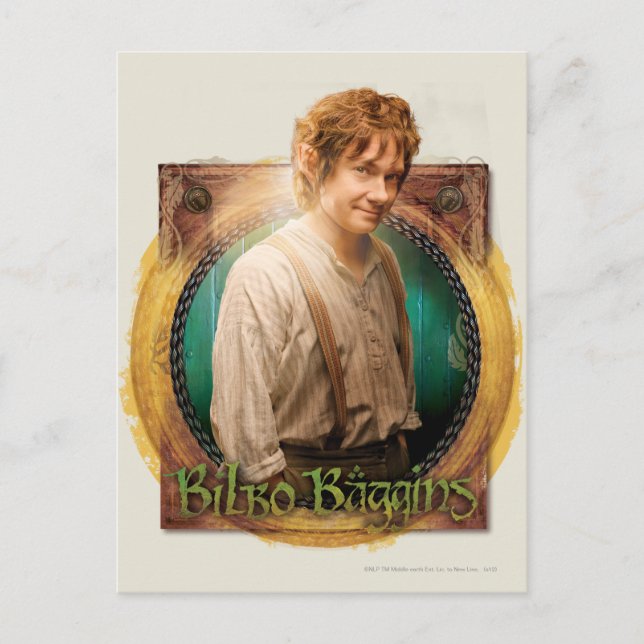 BILBO BAGGINS™ Zeichen mit Namen Postkarte (Vorderseite)