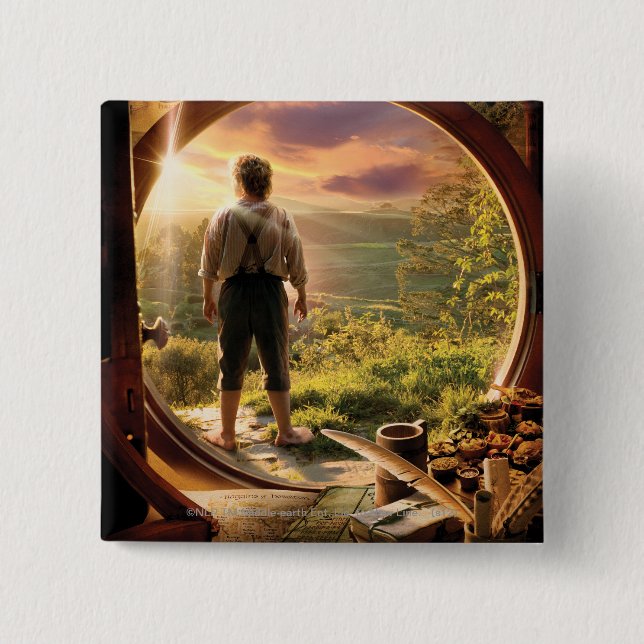 BILBO BAGGINS™ Zurück in Shire Collage Button (Vorderseite)
