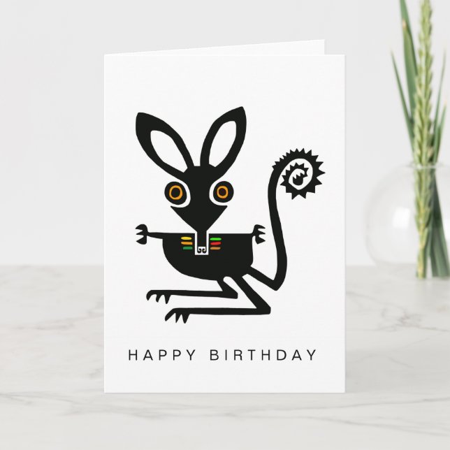 BILBY - Aussie animal - Happy Birthday Karte (Vorderseite)