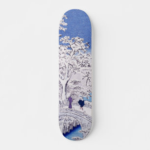 Bild an der Brücke von Utagawa Hiroshige Skateboard