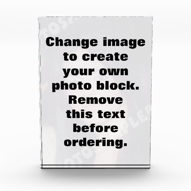 Bild ändern und personalisiert machen fotoblock (Vorderseite)