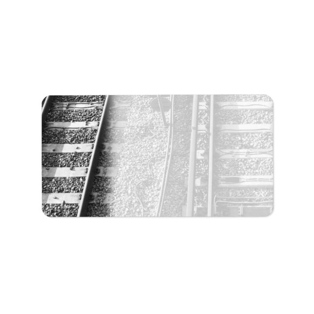 Bild der Eisenbahnstrecken. Adressaufkleber (Vorne)