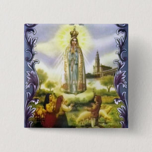 Bild der Erscheinung unsere Dame von Fatima Button