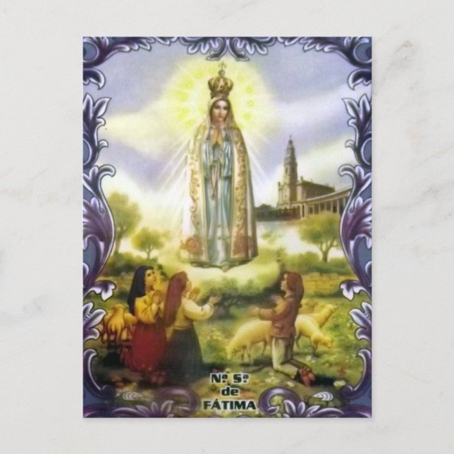 Bild der Erscheinung Unsere Frau von Fatima Postkarte (Vorderseite)