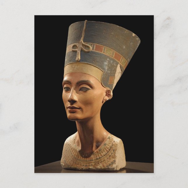 Bild der Nefertiti-Büste im Neuen Museum Postkarte (Vorderseite)