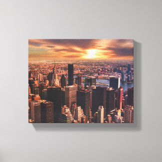 Bild der Stadtsilhouette auf Leinwand