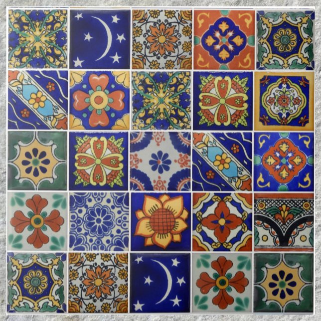 Bild der Talavera-Tile auf 6 x 6 Keramiken Tile Fliese (Von Creator hochgeladen)