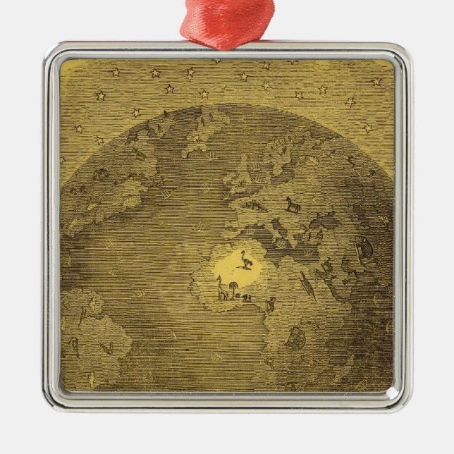 Bild der Welt Silbernes Ornament (Vorne)