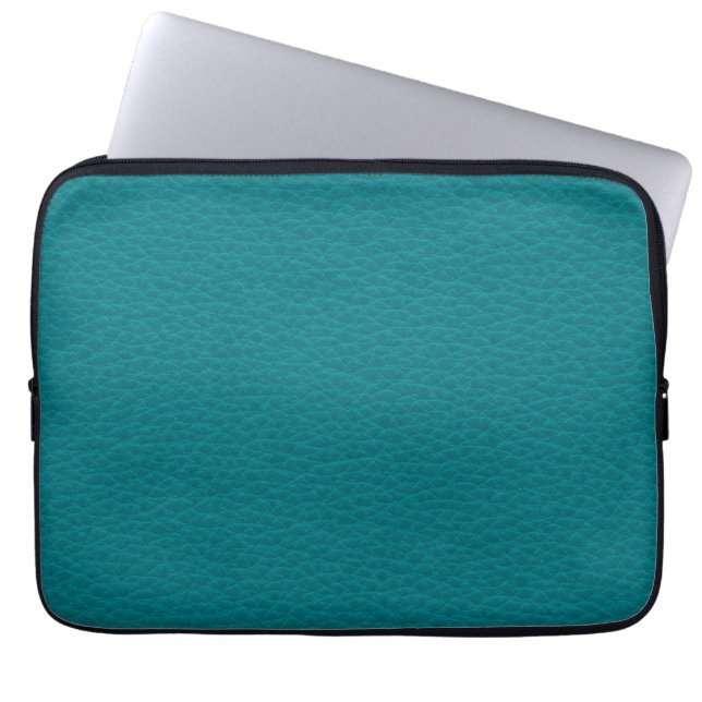 Bild des aquamarinen Leders Laptopschutzhülle (Vorderseite)