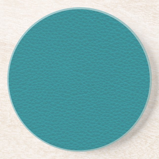 Bild des aquamarinen Leders Sandstein Untersetzer (Vorne)