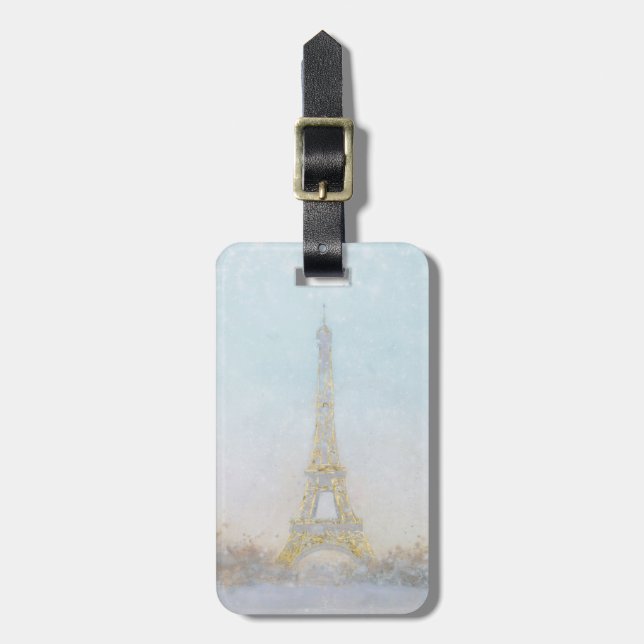 Bild des Aquarell-| von Eiffel Towe Gepäckanhänger (Vorderseite vertikal)