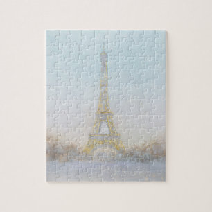 Bild des Aquarell-  von Eiffel Towe Puzzle