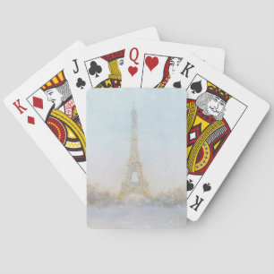 Bild des Aquarell-  von Eiffel Towe Spielkarten