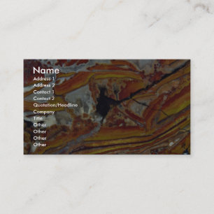 Bild des orange und gelben Jaspisses Visitenkarte