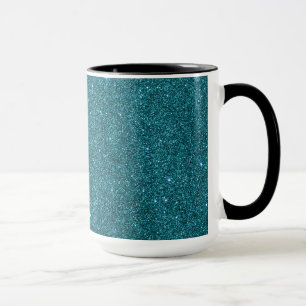Bild des trendy aquamarinen Glitters Tasse