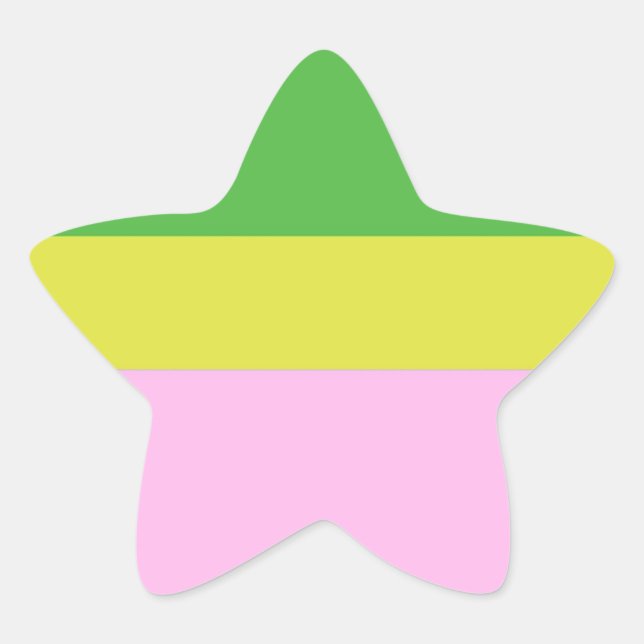 Bild drei Farben Kunst Stern-Aufkleber (Vorderseite)