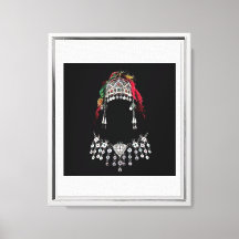 Bild einer marokkanischen Frau in Amazigh Kleid