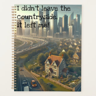 Bild einer niedlichen Hütte mit einer Stadt in der Planer