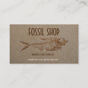 Bild eines Sandstein-Fischfossils Visitenkarte