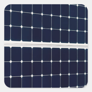 Bild eines solaren Powers lustig Quadratischer Aufkleber