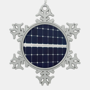 Bild eines solaren Powers lustig Schneeflocken Zinn-Ornament