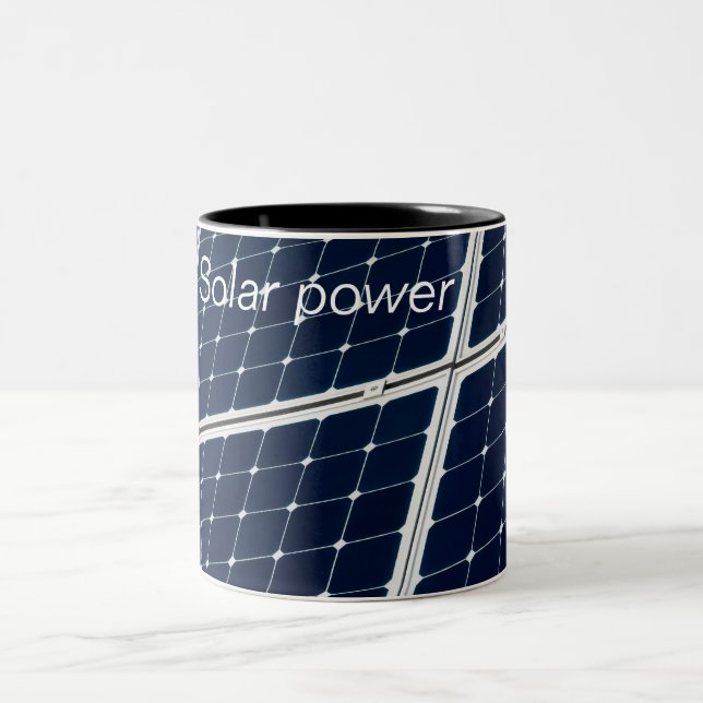 Bild eines solaren Powers lustig Zweifarbige Tasse (Mittel)