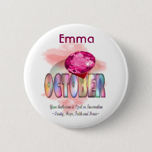 Bild-Entwurf und Bedeutung Oktobers Birthstone Button