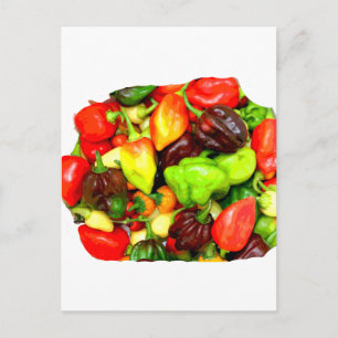 Bild für die posterisierte Hot-Pepper-Auswahl Postkarte